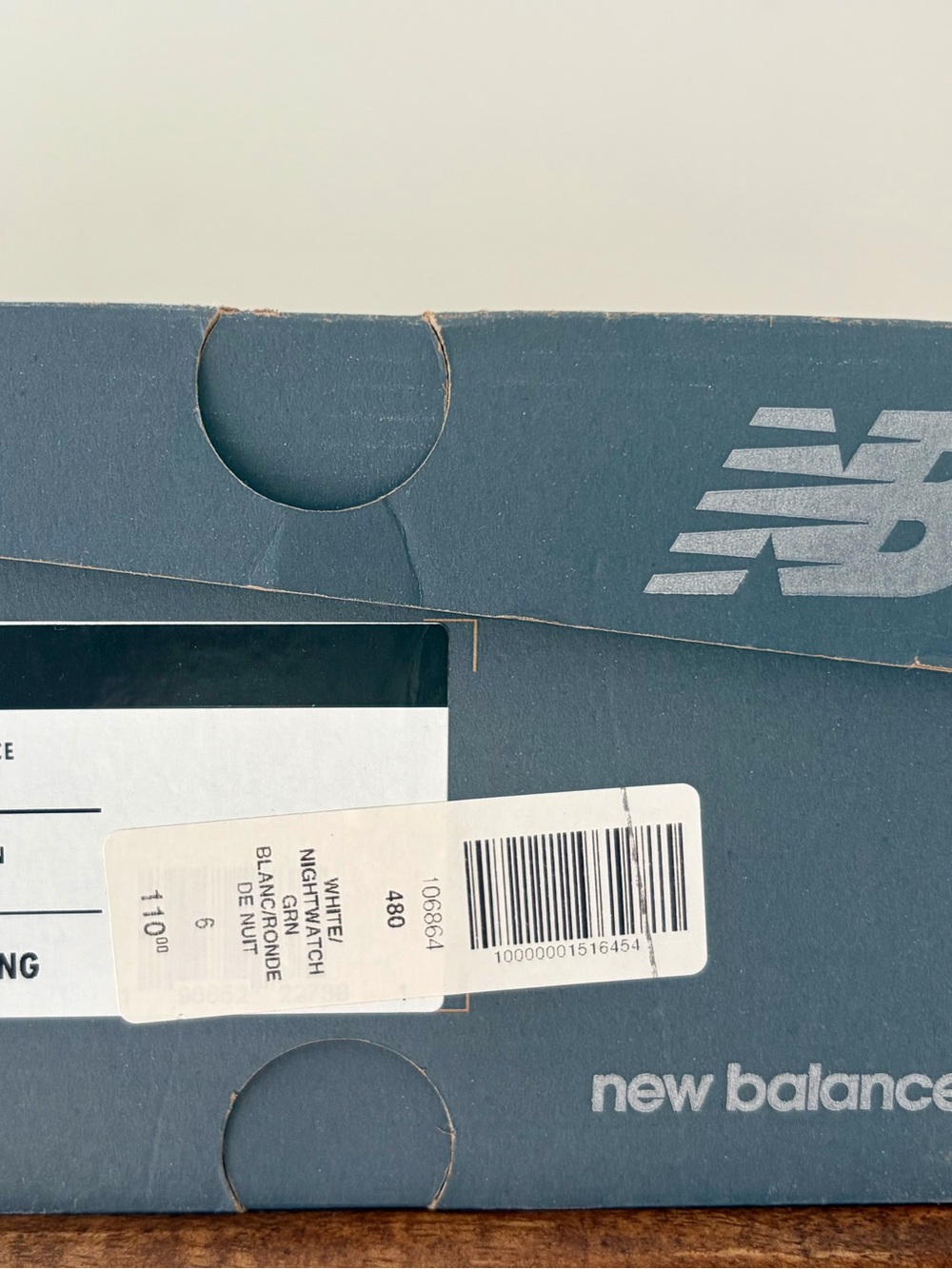 New Balance White and Nightwatch Low-Top Sneakers - Picture 4 of 4